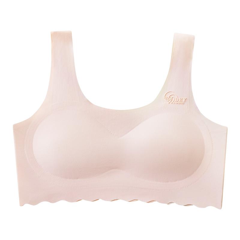ブラジャー キッズ 女の子 スポブラ ハーフトップ ノンワイヤー 無縫製 スポーツブラ 中学生 高校生 インナー ジュニア ファーストブラ 通気性