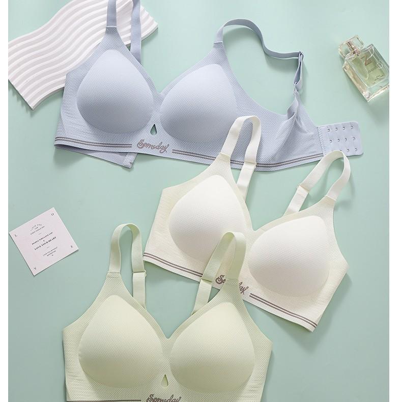 ブラジャー レディース 女性用 無縫製 シームレス 背中すっきり 脇高 谷間メイク 快適 通気性 伸縮性 ..