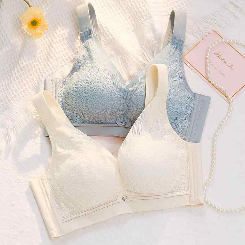 ブラジャー レディース 小さいサイズ Bカップ 薄手 接触冷感 ノンワイヤー レース2