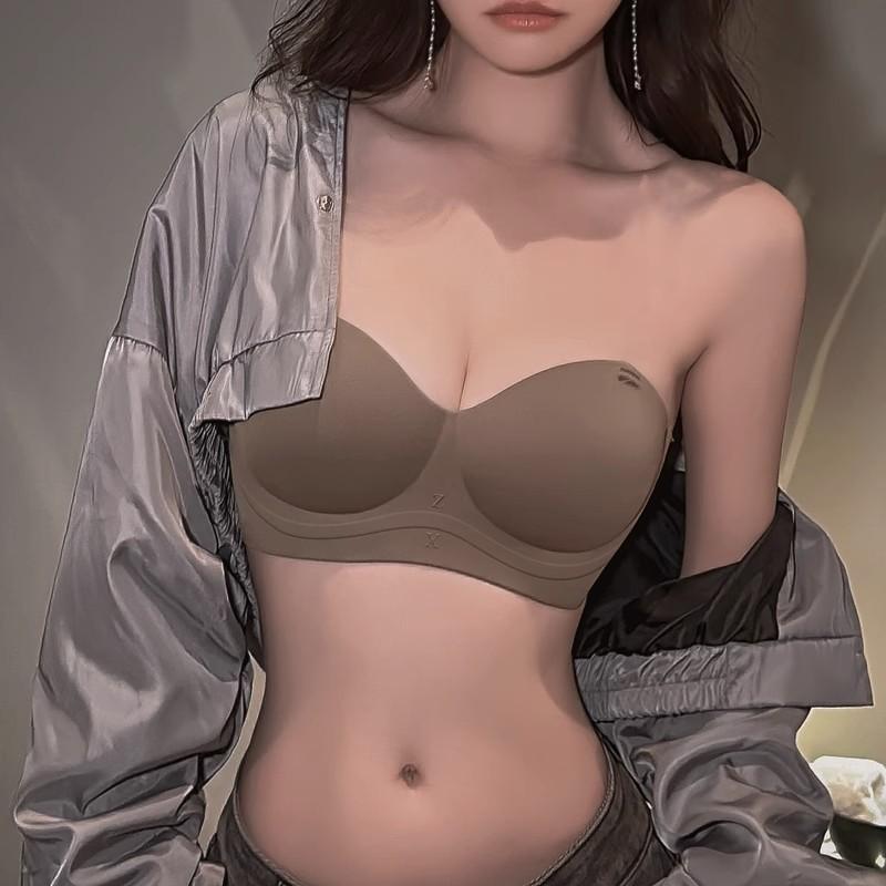乐天商城 - ブラジャー レディース 小胸 無痕 ノンワイヤー ずれにくい 谷間 脇高 盛れる 丸胸 寄せ上げ インナー