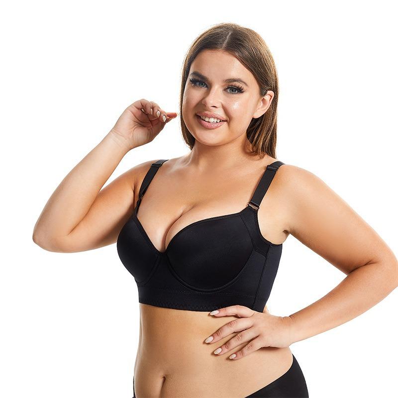 Wear （Sports） - ブラジャー レディース 大きいサイズ 薄手 美背 補正 しっかりサポート インナー 女性 下着 8列ホック
