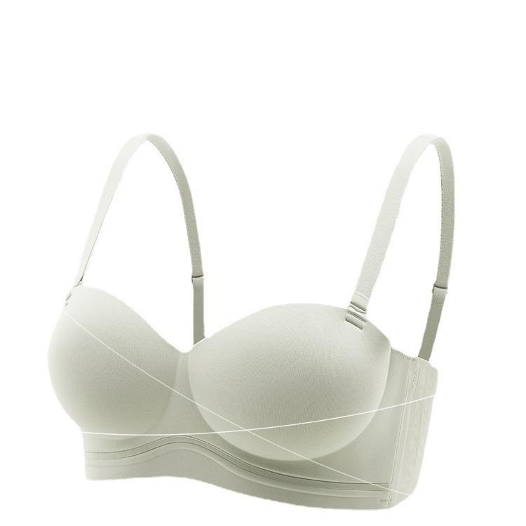 下着 レディース 小胸 ブラジャー ノンワイヤー ハーフカップ 脇高 谷間 盛りブラ ずれにくい 肌色 ベージュ