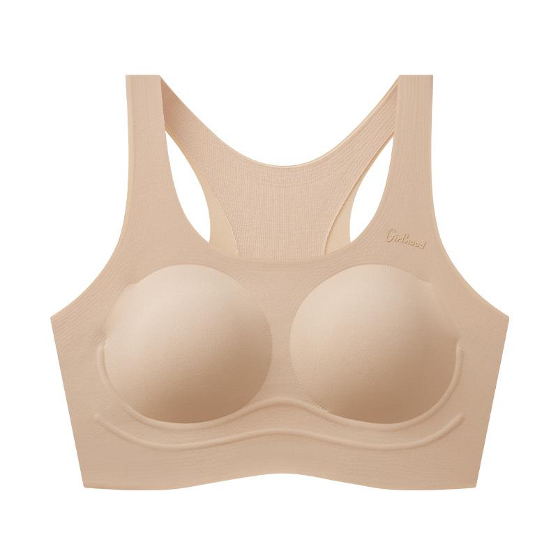 ブラジャー 女児 学生 スポーツブラ スクールインナー モーダル 薄手 防振 ピンク系