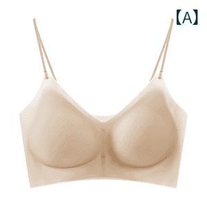 樂天商城 - ブラジャー レディース 薄手 夏 キャミソール インナー 締め付けない シームレス ストラップレス チューブトップ 美背