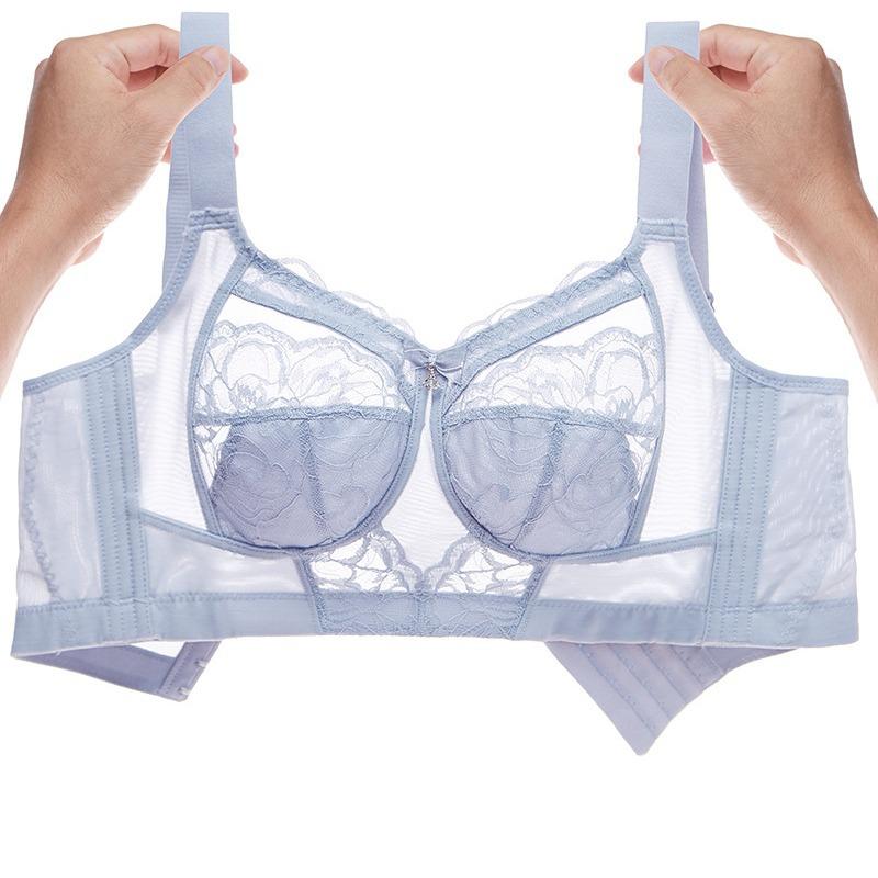 ブラジャー レディース 女性用 超薄型 フルカップ ワイヤーレス 補正 谷間隠し バストを小さく見せる