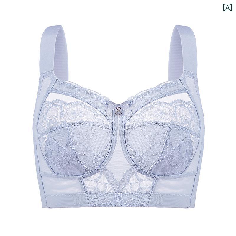 ブラジャー レディース 女性用 超薄型 フルカップ ワイヤーレス 補正 谷間隠し バストを小さく見せる 2