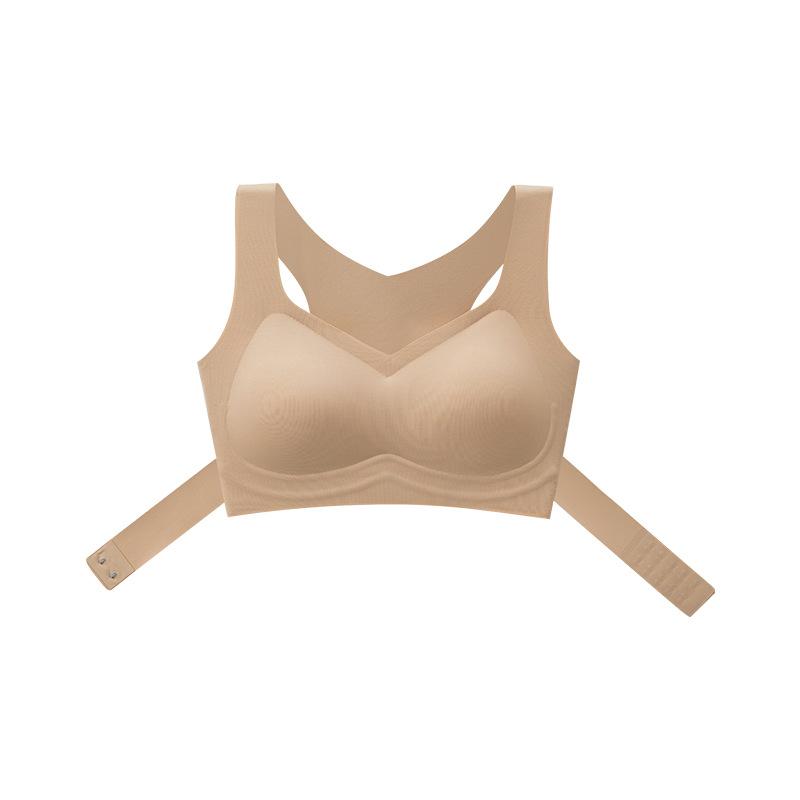 ブラジャー レディース 小胸 補正 谷間 無縫製 無痕 ずれにくい 垂れ防止 脇高設計 ワイヤーなし ノンワイヤーブラ 育乳 バストアップ