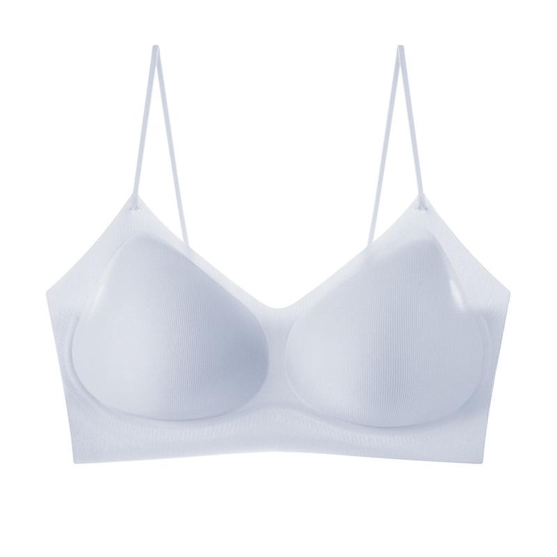 ブラジャー レディース 春夏 接触冷感 超薄型 通気性 ノンワイヤー 細ストラップ 涼感 アンダーウェア 肌着