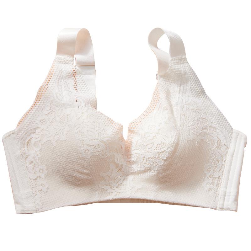 ブラジャー レディース 再生繊維 シルク 厚手カップ 盛りブラ ずれにくい 谷間 肩紐太め ノンワイヤーブラ