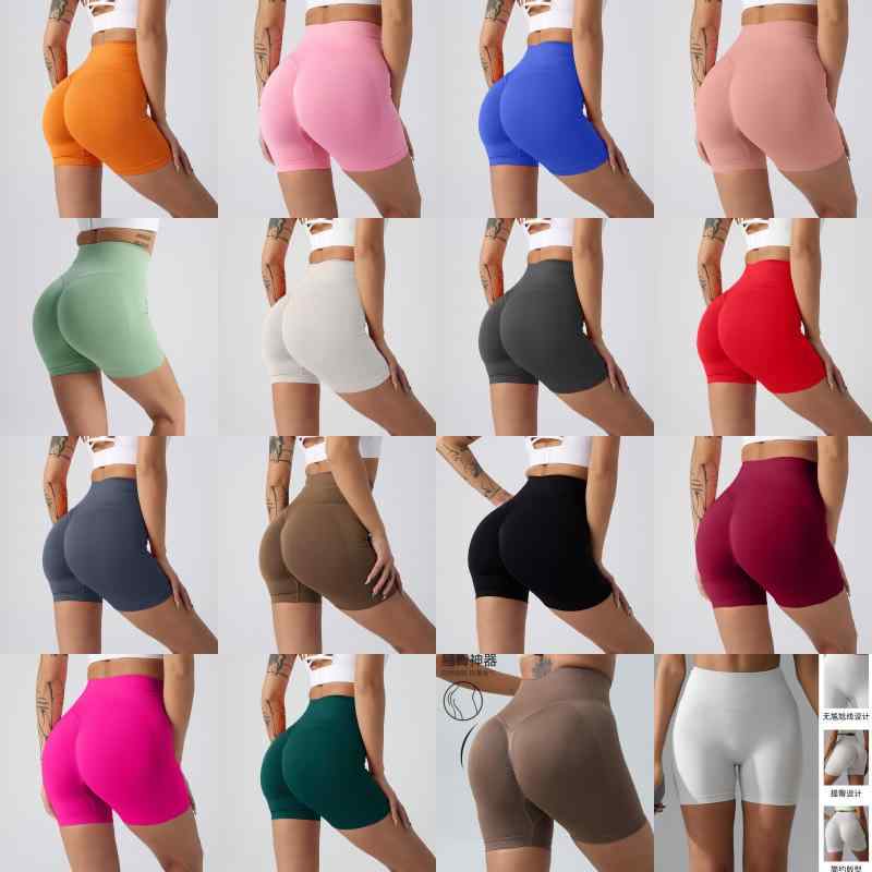 ヨガパンツ レディース スポーツ ショートパンツ 高腰 ヒップアップ 無縫製 ランニング 運動 ホットパンツ ストレッチ 伸縮性 吸汗速乾2