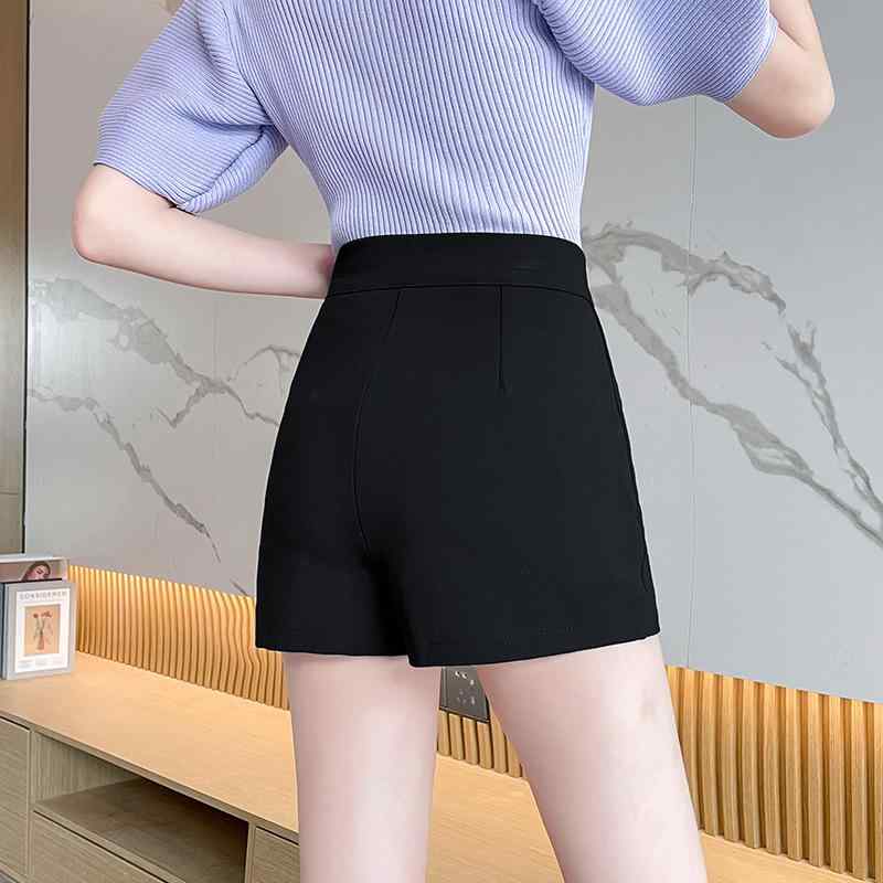 ショートパンツ レディース 黒 接触冷感 ストレッチ Aライン ホットパンツ 薄手 スリム 短パン 体型カバー ゆったり 美脚