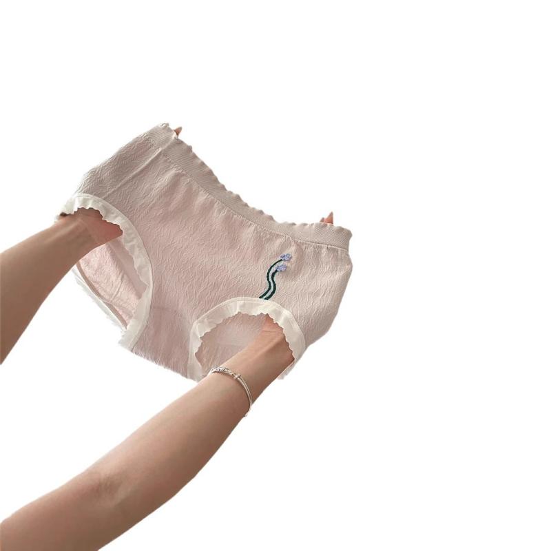 パンツ レディース 女性用 大きいサイズ 深履き ショーツ 綿100% 抗菌 通気性 高通気性 無縫製 シームレス 響かない 伸縮性 ストレッチ..