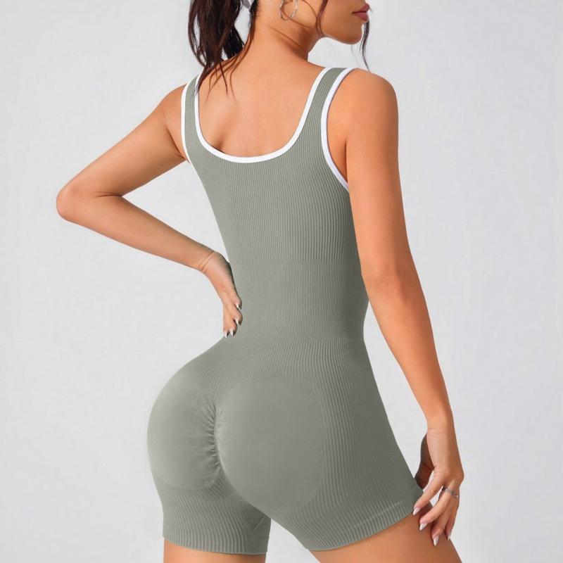 セットアップ レディース ヨガウェア 防振 縫い目なし ランニング ウェア フィットネス ウェア ダンス ウェア タイト リブ スポーティー 撞色