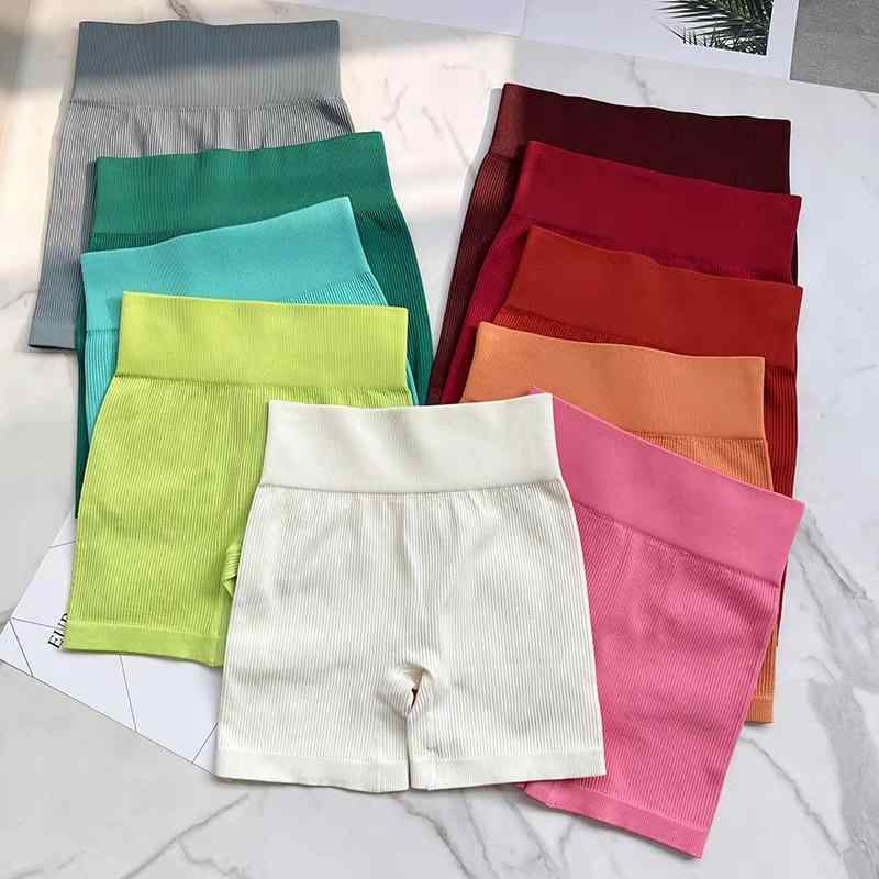 ショートパンツ レディース 高腰 美尻 スポーツ ランニング ヨガ ウェア レギンス タイト 短パン ストレッチ 伸縮性 シームレス ニット