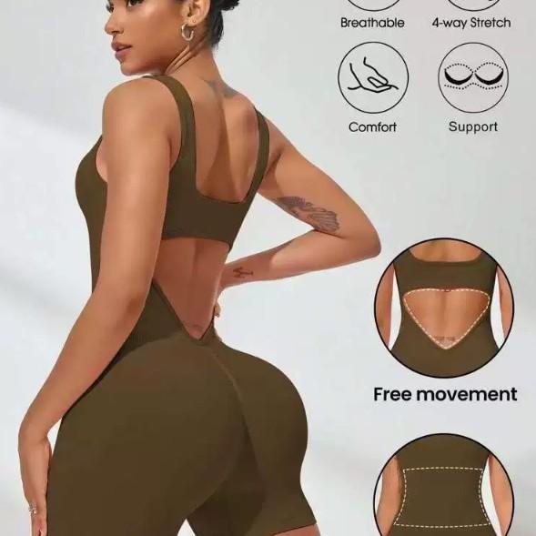 ヨガ レディース Vネック 美背 ノースリーブ 7色 スポーツウェア フィットネス トレーニング ランニング ショートパンツ オールインワン シームレス 伸縮性 吸湿速乾(4.0)