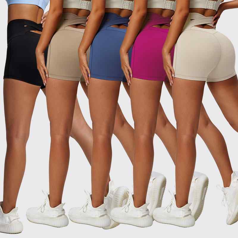 ヨガパンツ レディース 高腰 美尻 スポーツ ショートパンツ 接触冷感 ストレッチ 伸縮性 サイクリング ジョギング 運動 ジム 春夏