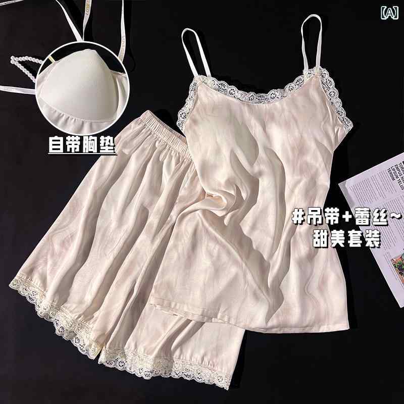 ワンピース レディース 春夏 接触冷感 ストライプ柄 キャミソール 涼感 ルームウェア 部屋着