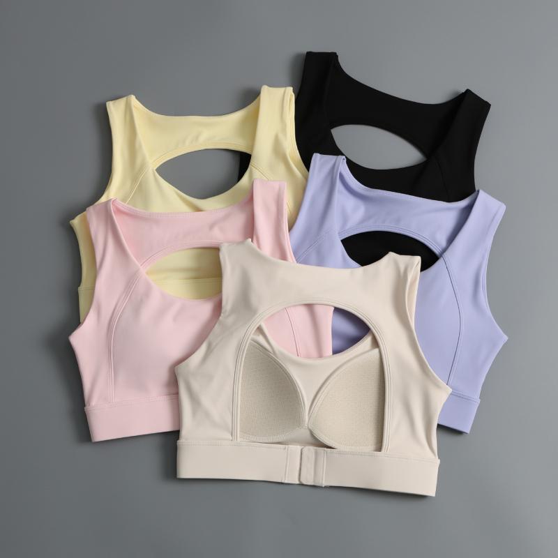 スポーツブラ レディース 一体型 ランニング 揺れない 運動用ブラ 防振ブラ スポブラ ヨガ フィットネス ブラトップ セクシー カットアウト デザイン 美背