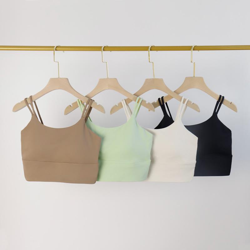 タンクトップ レディース ヨガ スポーツブラ 一体型 パッド付き 揺れない 美背 高強度 トレーニング フィットネス ウェア 吸湿 速乾