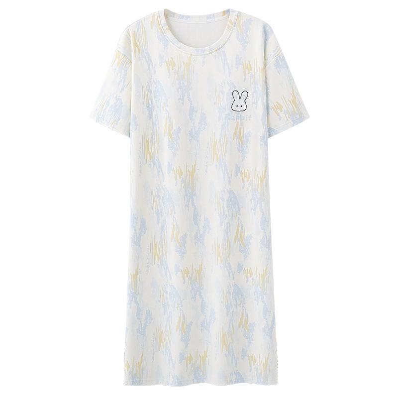 ワンピース レディース 春夏 綿 半袖 ルームウェア 部屋着 薄手 キャミソール付き Aライン かわいい 接..