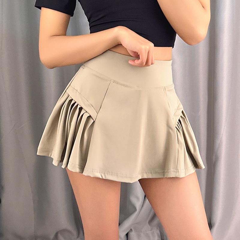 テニスウェア レディース スカート 春夏 スポーツ 短パン付き バドミントン ヨガ カジュアル 運動着 接触冷感 吸湿速乾