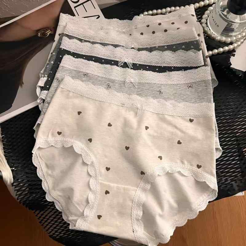 パンツ レディース 女性用 中高ウエスト モーダルコットン シームレス ショーツ 5枚セット スタンダード かわいい2