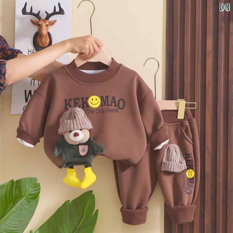 子供服 男の子 裏起毛スウェット セットアップ 厚手 ベビー服 パンツ 上下セット ...