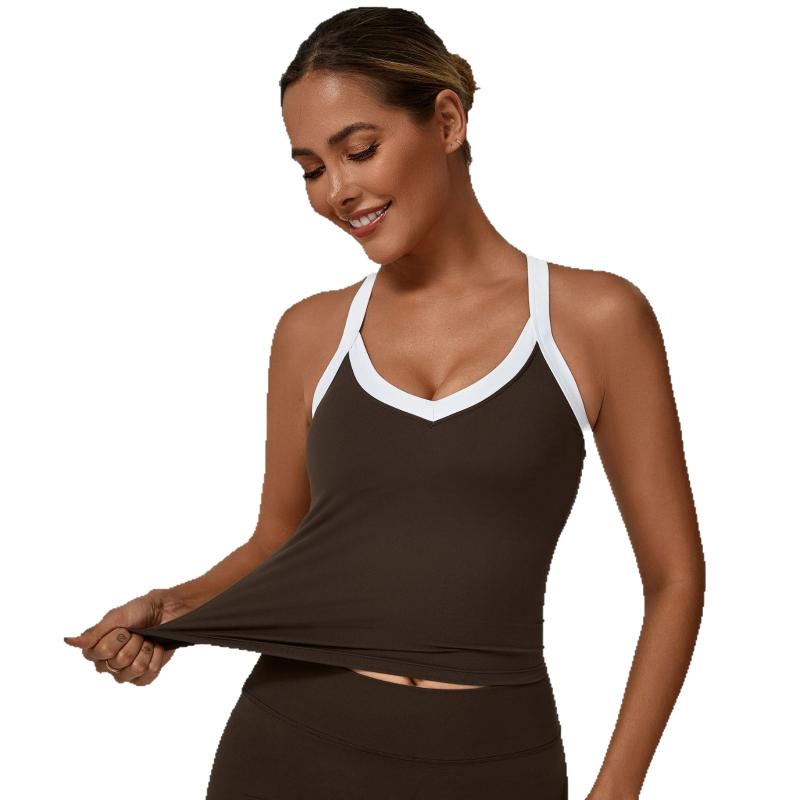 ヨガウェア レディース スポーツブラ 運動着 トップス 接触冷感 吸湿速乾 美背 へそ出し スリムフィット トレーニング ランニング