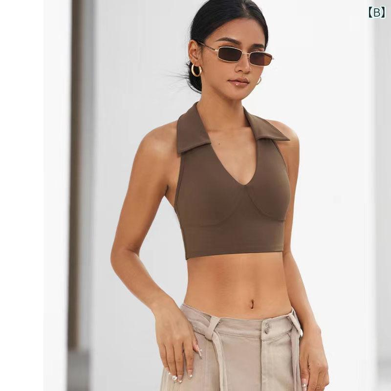 ブラ スポーツブラ レディース Vネック 美背 垂れ防止 スポーツ ヨガ フィットネス...