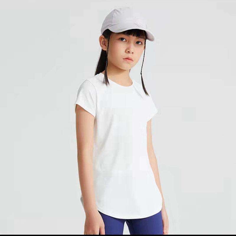 ヨガウェア キッズ 子供 半袖 接触冷感 速乾 スポーツ 運動着 Tシャツ カットソー