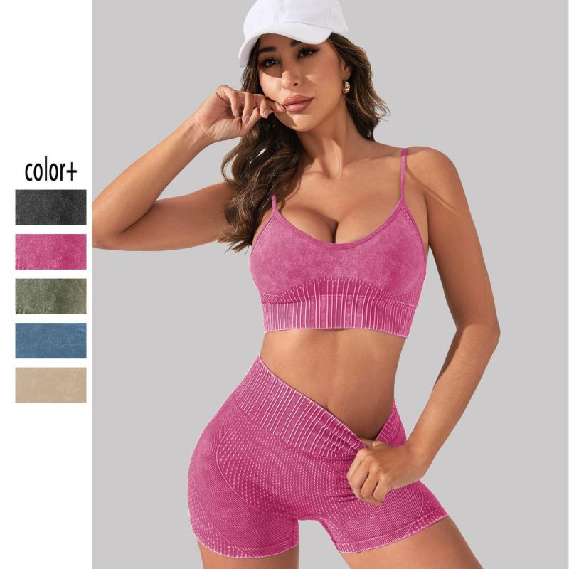 ヨガウェア レディース セットアップ ブラトップ ショートパンツ シームレス 美尻 スポーツウェア 水洗い可能・カテゴリ: セットアップ・機能: 通気性・適用性別: 女性・適合シーズン: 夏・生地: 錦綸/ナイロン・生地成分含有量: 錦綸/ナイロン90%・袖丈: 半袖・着用方法: プルオーバー・上下装分類: セットアップ(2点セット)・下装款式: ストレート・着丈: クロップド・服装のスタイル: タイト・適用対象: 大人・カラー: カーキ, グリーン, ブルー, マゼンタ, ブラック, ライトグレー・サイズ: S, M, L・適用シーン: ランニング