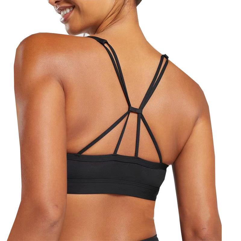 ヨガウェア レディース 高強度 揺れない スポブラ ヌード感 美背中 あき ノンワイヤー ランニング フィットネス ウェア スポーツブラ