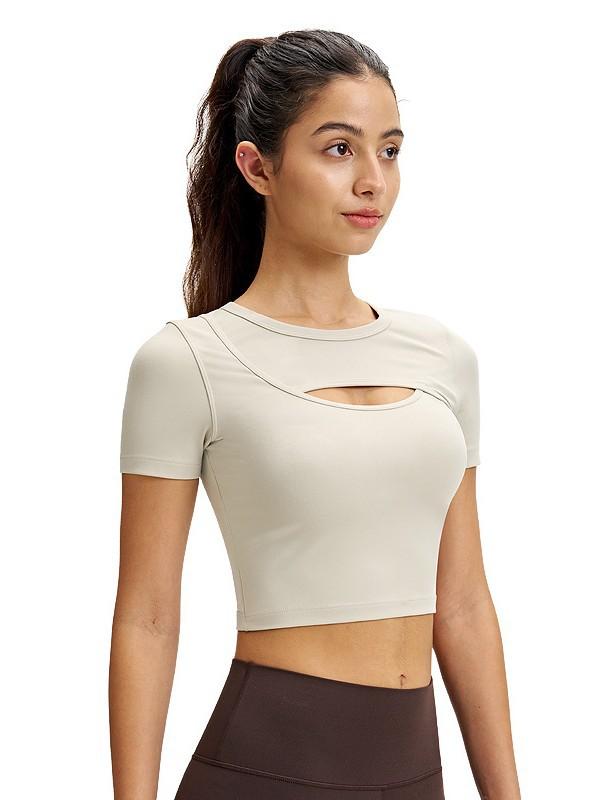 Tシャツ レディース スポーツウェア 半袖 通気性 ランニング ウェア ヨガウェア ストレッチ スリムフィット トレーニング トップス 丸首 再生繊維