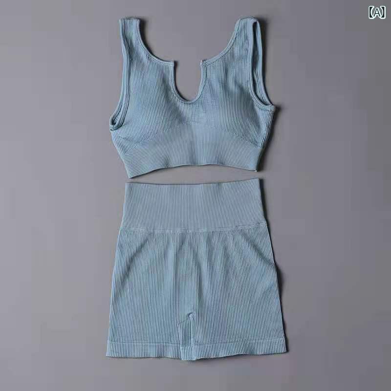 セットアップ レディース 女性用 ニット ブラジャー ショーツ 上下セット シームレ...