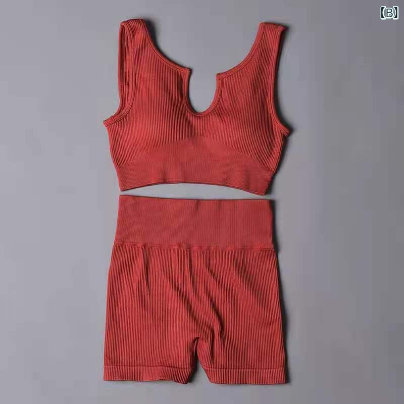 セットアップ レディース 女性用 ニット ブラジャー ショーツ 上下セット シームレ...