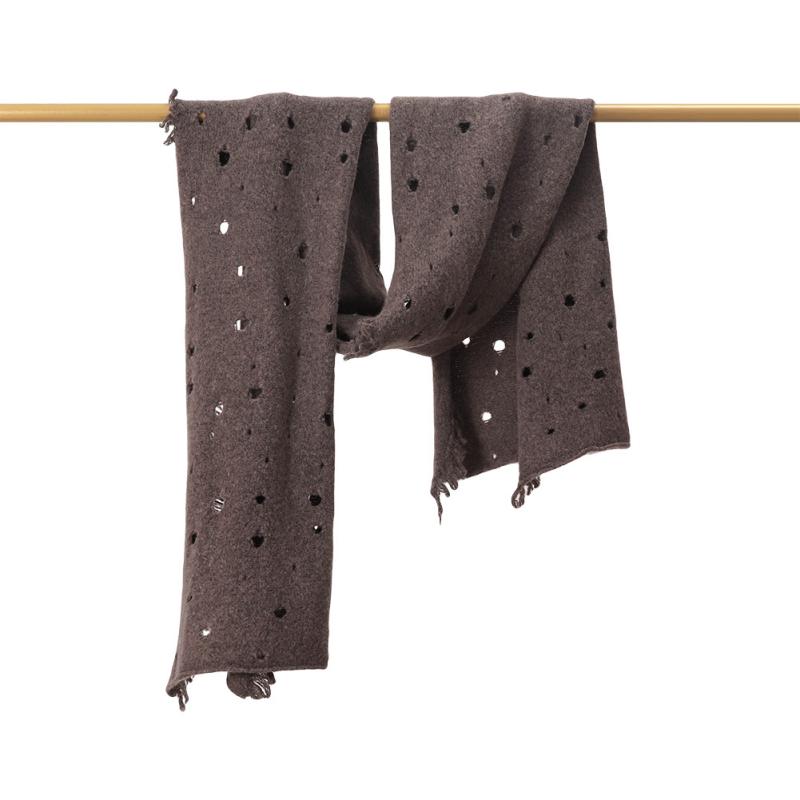 マフラー レディース 秋冬 羊毛 タッチ 保温 ストール 破れ加工 フリンジ ショール 防寒 小顔効果 かわいい 韓国