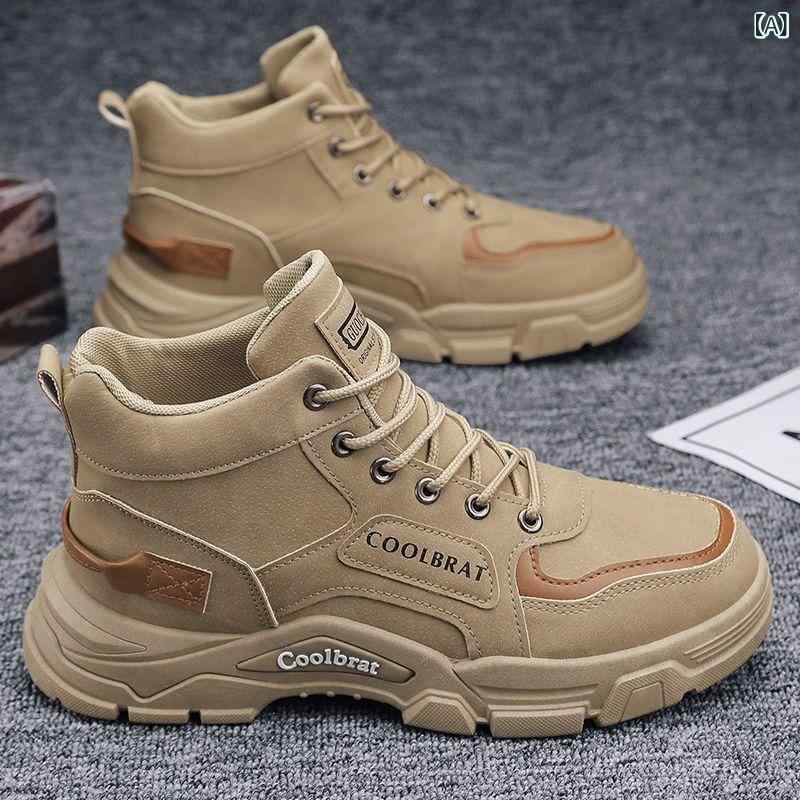 靴 メンズ 男性用 秋冬 ワークブーツ 厚底 滑り止め ショートブーツ