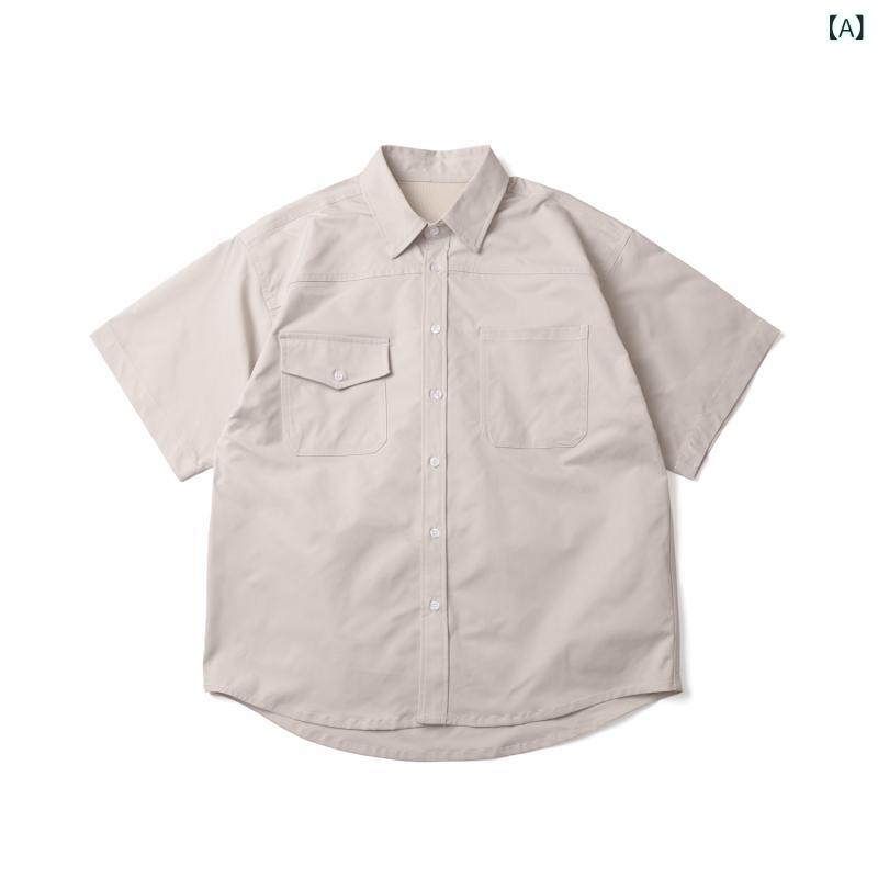 シャツ メンズ 男性用 COOLMAX 涼感 速乾 軽量 吸湿性 ワーク 半袖 トップス 普段使い