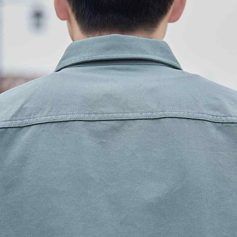 シャツ メンズ 男性用 七分袖 薄手 開襟シャツ カジュアル ワークシャツ トップス 普段使い 多ポケット 春夏