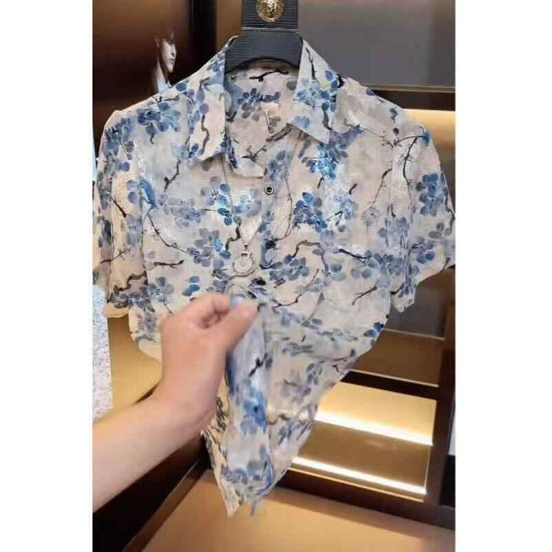 シャツ メンズ 男性用 半袖 オープンカラー トップス 韓国 ゆったり カジュアル 接触冷感 涼しい 清涼感 ビッグシルエット おしゃれ 体..