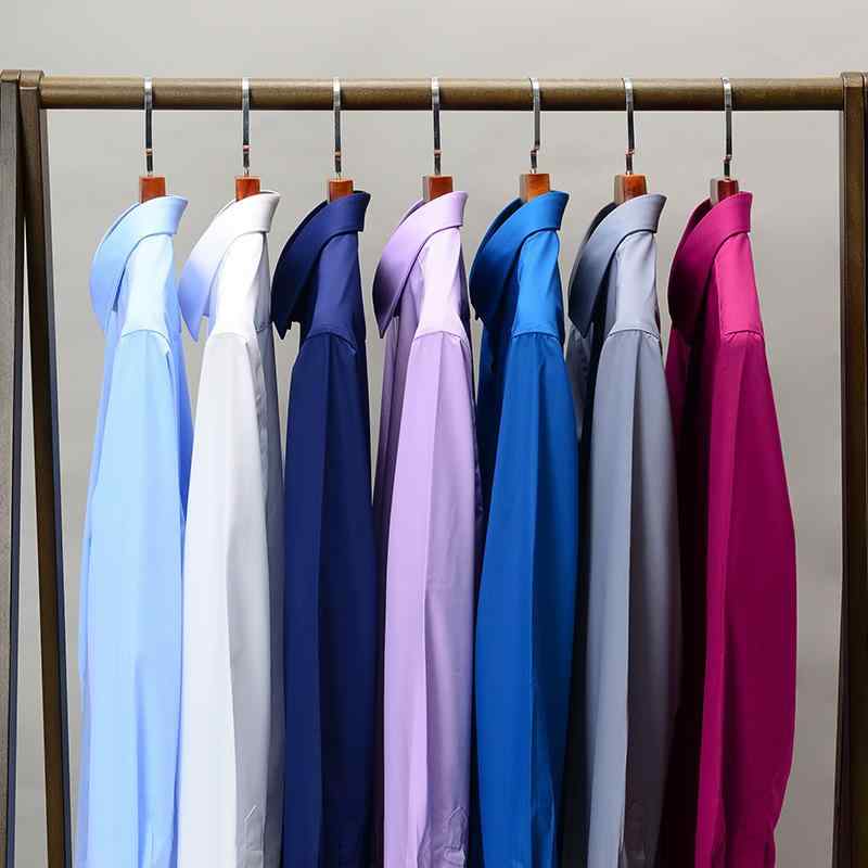 Other - シャツ メンズ 男性用 長袖 ビジネス カジュアル 伸縮性 無地 刺繍 白シャツ トップス 普段使い 仕事着