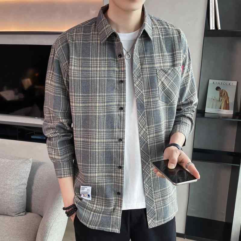 Other - シャツ メンズ 春物 美品 复古 長袖 シャツ 宽松 休闲 アウター トップス アメカジ