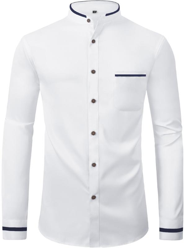 シャツ メンズ 男性用 トップス 長袖 無地 開襟シャツ 羽織りもの カジュアル 普段使い 宴会 パーティー 豪華感