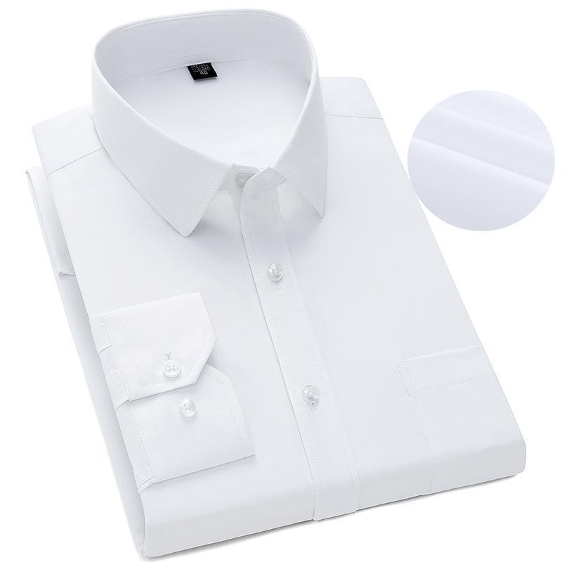 シャツ 男性用 長袖 ワイシャツ 形態安定 抗シワ 刺繡 ビジネス フォーマル 通勤 トップス