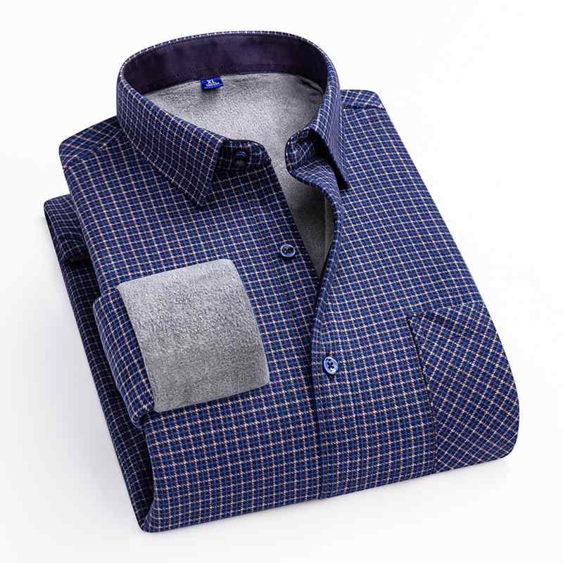 シャツ メンズ 男性用 秋冬 起毛 厚手 格子柄 ネルシャツ ビジネス カジュアル 長袖 シャツ 大きいサイズ あったか 防寒 暖かい トップス インナー 普段使い