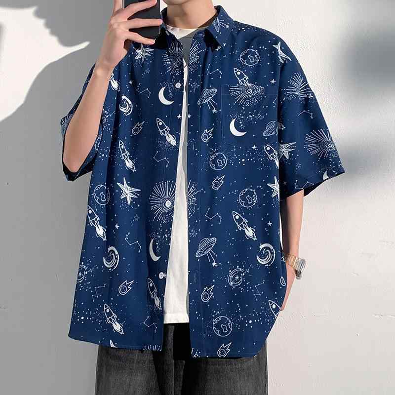 Other - シャツ メンズ 男性用 接触冷感 薄手 半袖 Tシャツ 短パン 上下 セットアップ 部屋着 普段使い ビーチ カジュアル