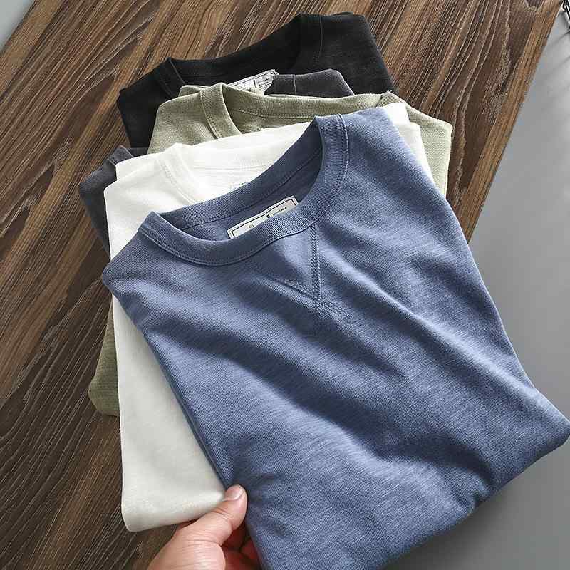 Rakuten - Tシャツ メンズ 男性用 黒 白 竹節綿 快適 普段使い 部屋着 カジュアル 半袖 トップス インナー