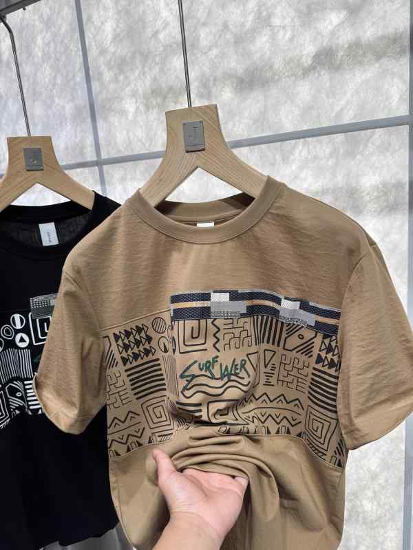 樂天商城 - Tシャツ メンズ 男性用 春夏 薄手 通気性 接触冷感 ブリット レトロ風 プリント 半袖 トップス 普段使い 部屋着