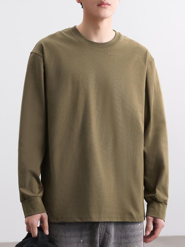 Other - Tシャツ 男性用 コットン ルーズ 長袖 春秋 新品 トップス カットソー インナー 重ね着 ストレッチ 普段使い
