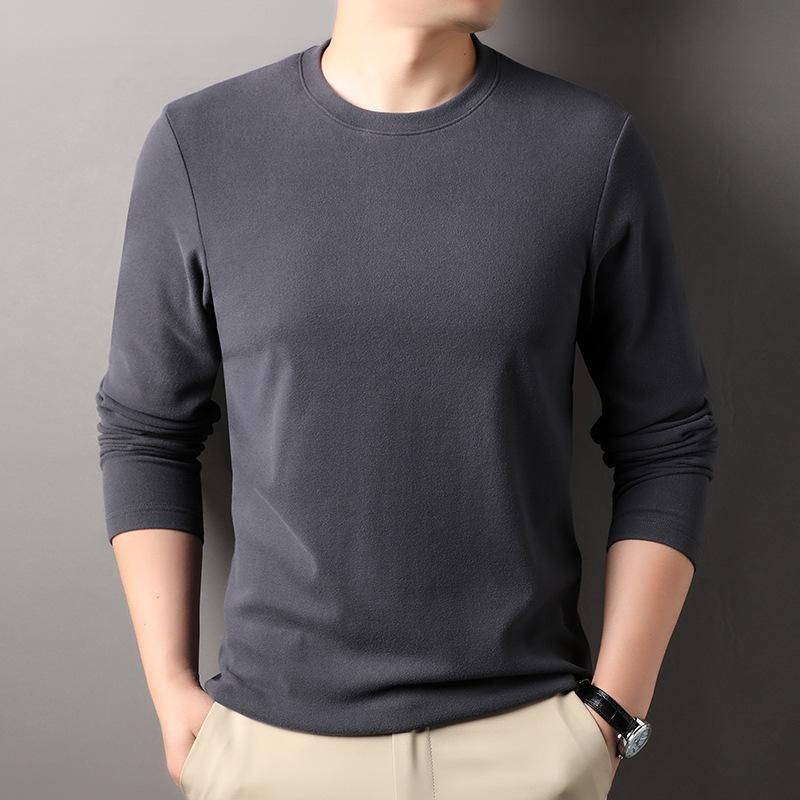Tシャツ メンズ 男性用 トップス カットソー 長袖 無地 丸首 インナー ビジネス カジュアル 普段使い 春秋